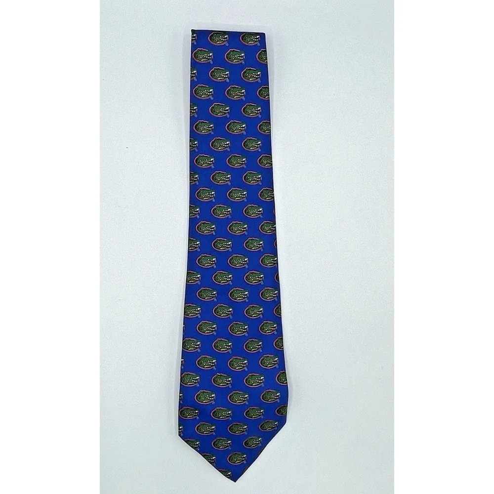 Florida Gators Silk Tie Blue Logo All Over Print Eagles‎ Wings Mens